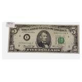 1974 - $5  Federal Reserve Note