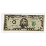1974 - $5  Federal Reserve Note