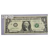 2017- Star Note- Low Number # 587780 - $1 Federal Reserve Note