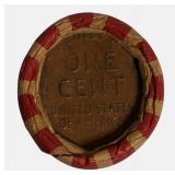 1957- D-  Open Roll of Wheat Pennies