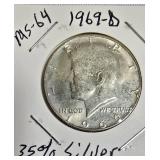 1969-D Half Dollar - Mint State 64 - 35% Silver