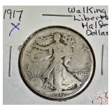 1917 Walking Liberty Half Dollar.