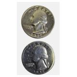1935 and 1936 Washington Silver Quarters