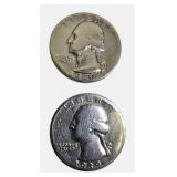1939 and 1940 Washington Silver Quarters: