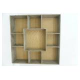 Wooden Shadow Box Shelf 31" square by 5" deep