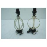 pair of table lamps. 10" tall