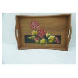 Hand-Painted Wooden Coffee Table Tray 22.5"x15.5"