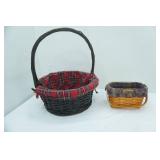 Lined Baskets, Longaberger with plastic insert