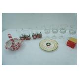 Vintage Libbey Holly & Berries Christmas Glass Tumblers, Vintage Arby