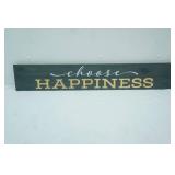 Choose Happiness Wooden Wall Decor 36"x6"