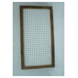 33.5"x18" Rustic Wood Framed Peg Board