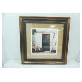 34"x 34" Framed Wall Art. "Le Visite" by Ernesto Rodriguez