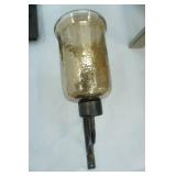 Uttermost Joselyn Bronze Candle Wall Sconce w/Transparent Amber Glass