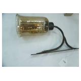 Uttermost Joselyn Bronze Candle Wall Sconce w/Transparent Amber Glass