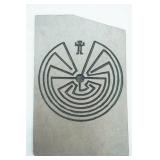 "Man in the Maze" Decorative Stone 6"x4"