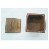 Pottery Ceramic Box w/Lid. World Market 4.5" cube
