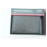 NEW Perry Ellis Brown Leather Wallet