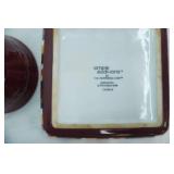 2 Pampered Chef Square Ceramic Bowls & 1 special place ceramic bowl