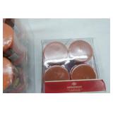 NEW Votive Candles. wooden citrus & Amberwood