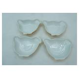 Sur La Table Chicken Shaped Stoneware Bowls. Set of 4
