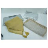 NEW/LIKE NEW Table Runners Placemats, Table Cloth. Grey & Gold color theme