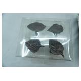 Decorative Silver Metal Rectangular Tray, napkin rings and 2 ceramic cherub ornaments