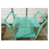 2-tier metal rolling cart. 35"x 19"x 35"