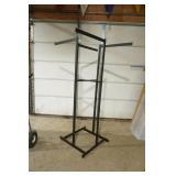 4-Way Adjustable Clothing Rack w/straight Arms (metal, brown)