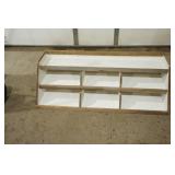 Hand-Crafted Divided, Tiered Shelf. In good condition.