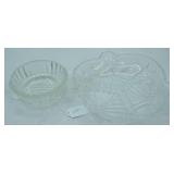 Vintage Anchor Hocking Candy Dish, Angels of Peace Divided Relish Tray