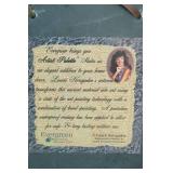 Artist Palette Slate 10"x8" Santa Claus & Reindeer