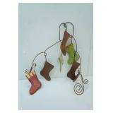 "Believe" Christmas Stockings Metal Wall Decor