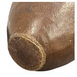 LL - Exquisite 26 in Handcrafted Bronze-Glazed Vase with Textured Surface & Metal Neck Accents