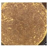 LL - Exquisite 26 in Handcrafted Bronze-Glazed Vase with Textured Surface & Metal Neck Accents