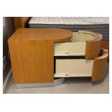 MB - Custom CBF by Pierre High Gloss King Bed with Two Nightstands