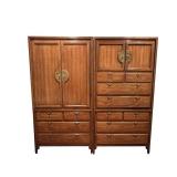 LL - Vintage Century Furniture of Distinction Two-Part Wall Unit