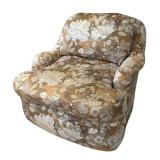 MB - Pair of Vintage Marge Carson Swivel Lounge Chairs & Ottoman