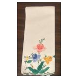 LL - Set of Six Floral Embroidered Hand Towels