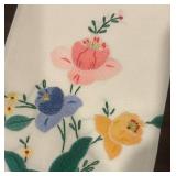 LL - Set of Six Floral Embroidered Hand Towels