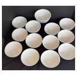 K - 13 Blue & White Asian-Style Porcelain Rice Bowls