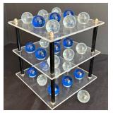LR - 3D Tic-Tac-Toe Game - 3 Levels with Glass Marbles