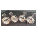 LR - Four Pretty Pink Glass Vases