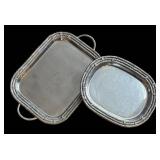 LR - Two Mariposa Silver Platters