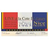 K - Les Beatles Lithograph - Live à la Côte D'Azur, 30th Anniversary Nice France 1965 Silver Edition Print