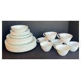 DR - Correll by Corning Dinnerware including Plates, Bowls, Cups & Saucers