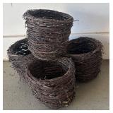 G - Planter Pots & Black Woven Baskets - Garden Decor Collection