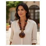 Paola Scarpa Baltic Amber Necklace - 18k Gold, Venice 1985, Heart Pendant