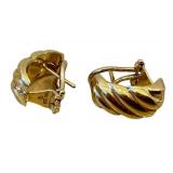Pair of Italian 18K Gold Earrings