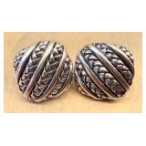 Scott Kay Sterling Silver Braided Ball Earrings