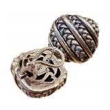 Scott Kay Sterling Silver Braided Ball Earrings